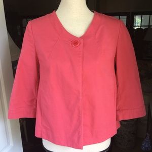 Talbots Women's Jacket Pink Stretch 6 Cotton Blend